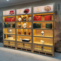 Chinese style local products display cabinet solid wood tea room display rack screen partition container tea shop display cabinet