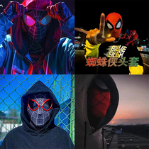 Black Spider-Man headgear Disposable Eyes Flat with the same sand sculptures Monster Halloween Mask Full Face Hip Hop Mask