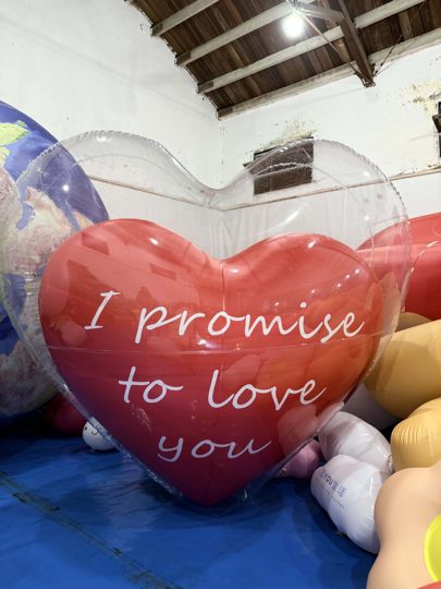 Extra großer Liebesballon, Verlobung, Hochzeit, Dekoration, Nationalfeiertag, aufblasbar, Liebe, aufblasbar, maßgeschneidertes „I Love You“, chinesisches aufblasbares Modell