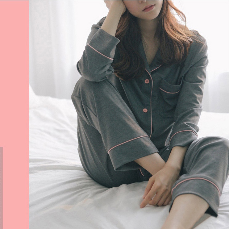 Đồ ngủ cỡ lớn nữ chất béo mm200 kg cotton mùa thu dài tay rộng rãi phiên bản cotton Hàn Quốc có thể mặc bên ngoài phục vụ gia đình phù hợp với mùa đông đồ bộ vải đũi