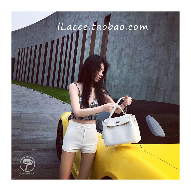 Quần short nữ mùa hè 2015 phiên bản Hàn Quốc của quần lửng ống cao cạp cao hoang dã! Eo thon quần short nữ mùa đông
