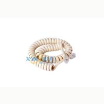 Telephone handle cable beige 2 meters telephone handset cable microphone cable 4P4C RJ9 curve