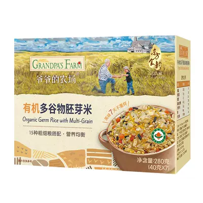 爷爷的农场有机宝宝胚芽米谷物米黄小米营养辅食粥送婴幼儿辅食谱