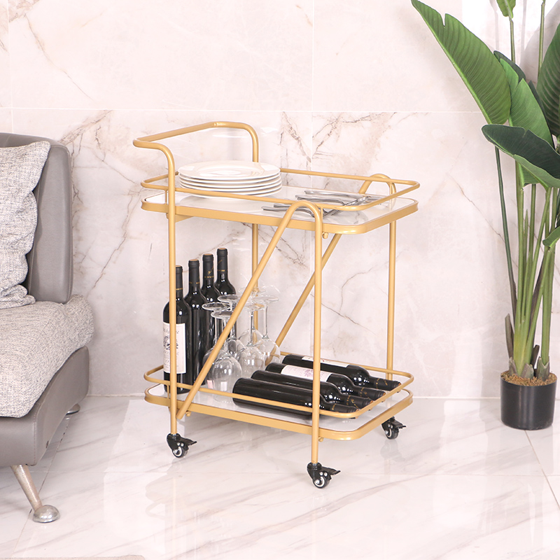 Nordic hand push dining car nail shop tool car beauty salon trolley mobile tea car home wine car