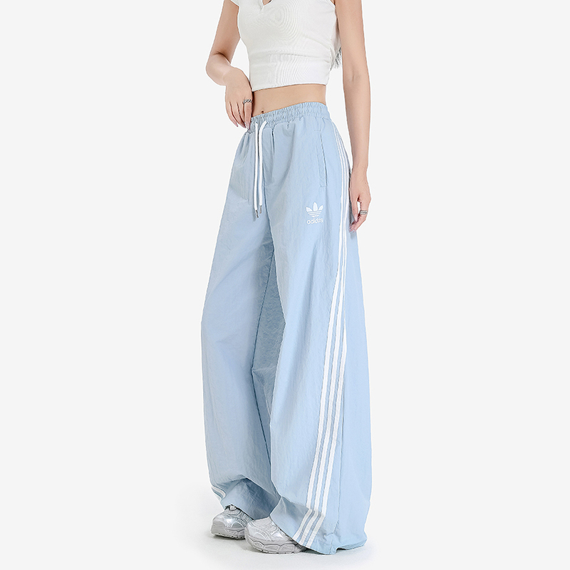 Summer Adidas Women's Loose-Fitting Couple Style Three-Stripe Wide-Leg Long Pants Quick-Dry Sports Pants for Men