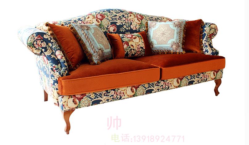 Nước mỹ cotton twist vải cao cấp sofa đơn đôi kết hợp ba Địa Trung Hải vải vườn sofa