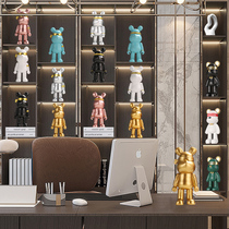 Office bookcase ornaments high-end net red violent bear childrens room decorations TV cabinet wine cabinet home furnishings