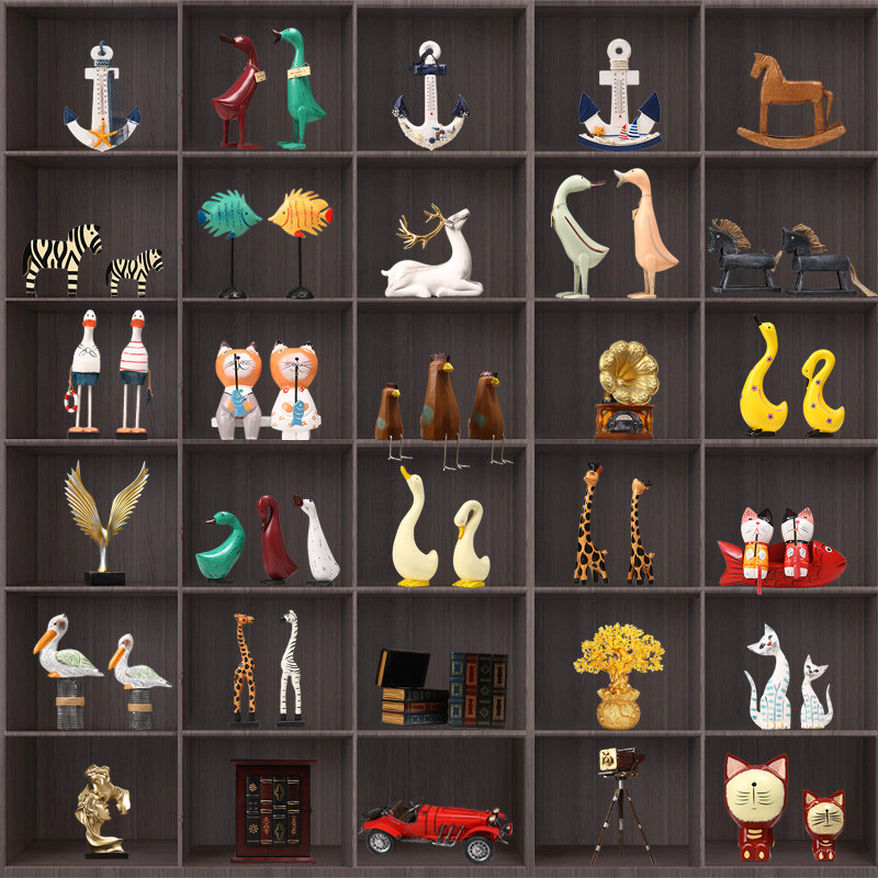 Solitary Pint Clear Barn Pick Up Hand Wood Small Duck Animal Shelve Swing Piece Abstract Artwork Sculpture Model