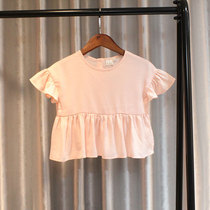 Hardy Star xing brand discount summer Korean girl pleated lace sleeve chiffon breathable cool buckle top