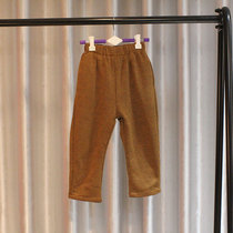 Ana xi brand spring and autumn winter Korean double-layer pure cotton baby loose little bird bird small child casual trousers