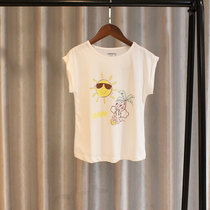 Babu * brand Summer Girl short sleeve cotton soft knit shirt baby round neck breathable loose T-shirt