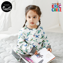 Eric Carle joint series baby sleeping bag autumn and winter new gauze long-sleeved split-leg sleeping bag baby anti-kick quilt
