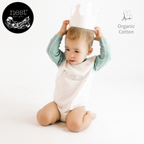 NestDesigns baby onesie summer air-conditioning clothing cotton long-sleeved bag fart clothing baby romper