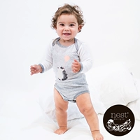 Nest Design babyiesies túi dài tay rắm đồ lót cho bé quần áo bụng 3-24 tháng body suit cho be