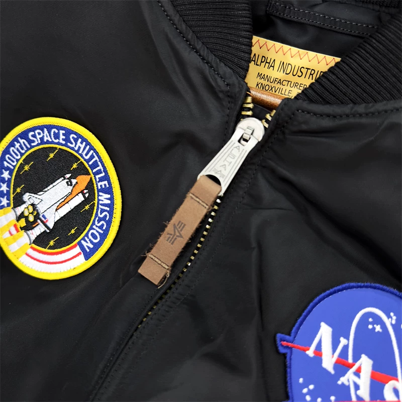 Куртка-ветровка Alpha Air Force Jacket Space Agency NASA Flight Jacket Cotton Jacket Men MA1 Jacket