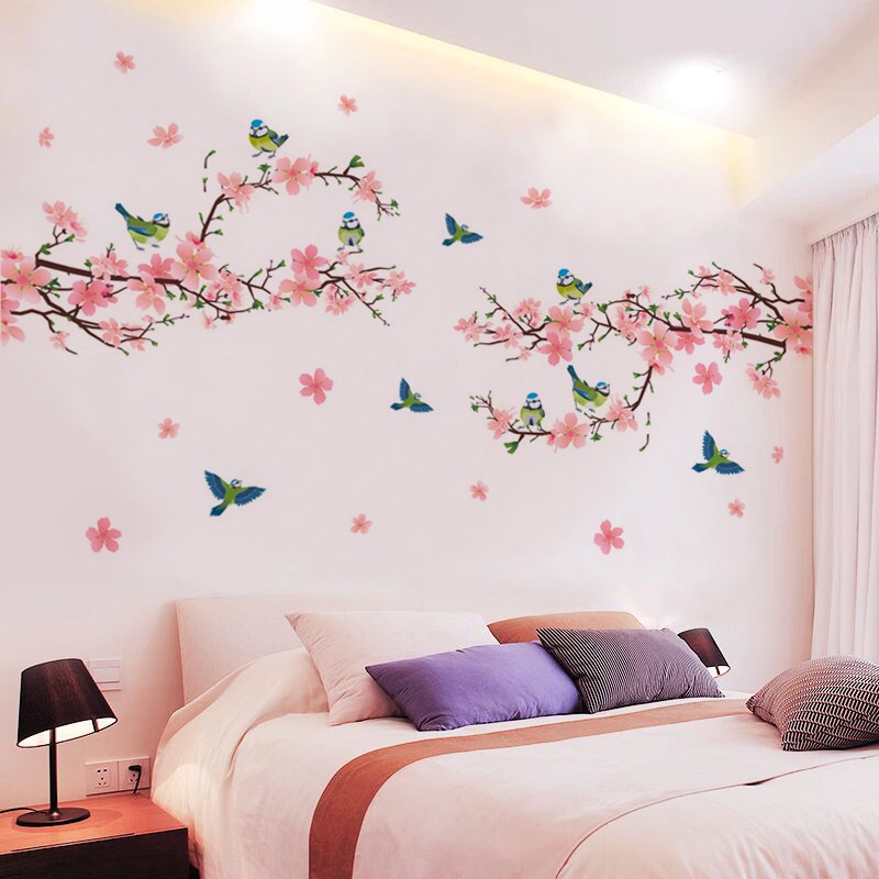 Creative Floral Wall Stickers Personality Living Room TV Background Wall Self-Glued Cozy Bedroom Headboard Wall Sticker