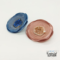 Handmade Korean brooch Joker Joker simple temperament fabric flower corsage rhinestone Pearl magnetic buckle small suit with accessories