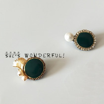 Korean niche design ins simple brooch baroque pearl flower small suit accessories corsage pin pin