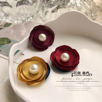 Korean beautiful fabric flower pin Korean handmade corsage small fragrant wind cute Joker with ornaments female