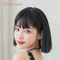 TOUCH MISS wig womens new short straight hair comic bangs can be salt can be sweet fashion natural full headgear