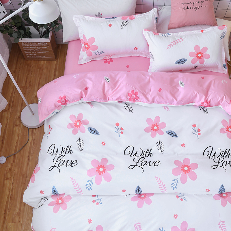 Phim hoạt hình Sailor Moon Pha Lê ba mảnh linen quilt cover bốn mảnh bộ 1.5 1.8 m bộ đồ giường