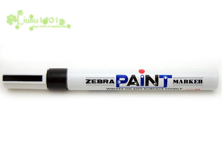 Zebra Paint Marker BLACK Painted Pen Black Tonic Lacquered Pen