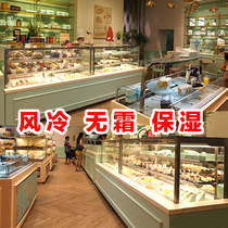 Cake cabinet refrigerated display cabinet right angle small commercial dessert mousse west point fruit air-cooled fresh-keeping cabinet