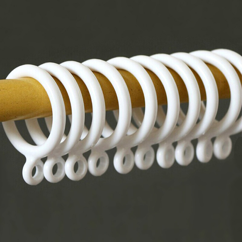 Thickened Curtain Hooks, Bed Curtain Hanging Rings, Roman Rod Buckle Rings, Shower Curtain Pure White Hanging Rings