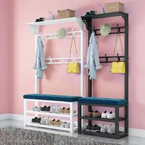 Hanging hanger bedroom into door opening floor door hall combined Multi-functional shoe changing stool clothes hat rack integrated simple clothes hanger