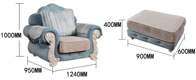 Hiện đại nhỏ gọn vải sofa kích thước căn hộ phòng khách Châu Âu đa người sofa vải kết hợp chaise longue gỗ rắn sofa