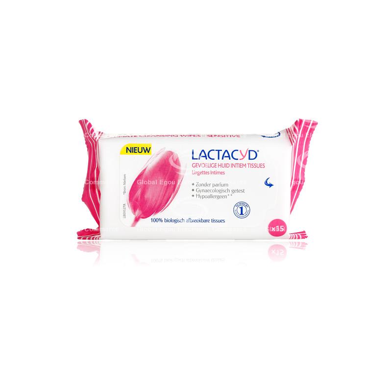 【荷兰直邮】法国lactacyd女性私处敏感肤质清洁湿巾15张