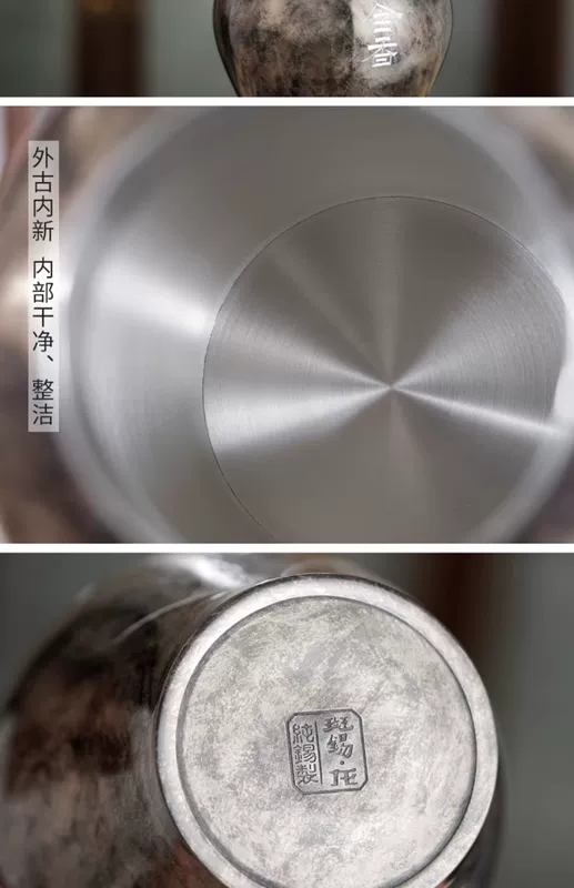Lon Banxilong chứa kho trà thơm, lon trà thiếc nguyên chất cổ điển, lon trà chống ẩm và giữ tươi kín, đồ thiếc thủ công hũ đựng trà