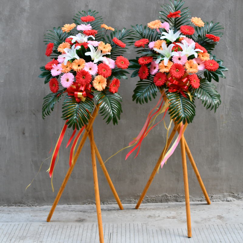 Open Flower Basket Fake Flower Emulation Opening Shop Doorway Decoration Flowers Joo Relocation Celebration Business With Flower Tripod Pendulum Flowers
