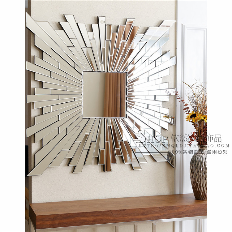 Square Venice Mirror Pockart Decoration Mirror Simple Living Room Lounge Sofa Background Wall Wall Wall