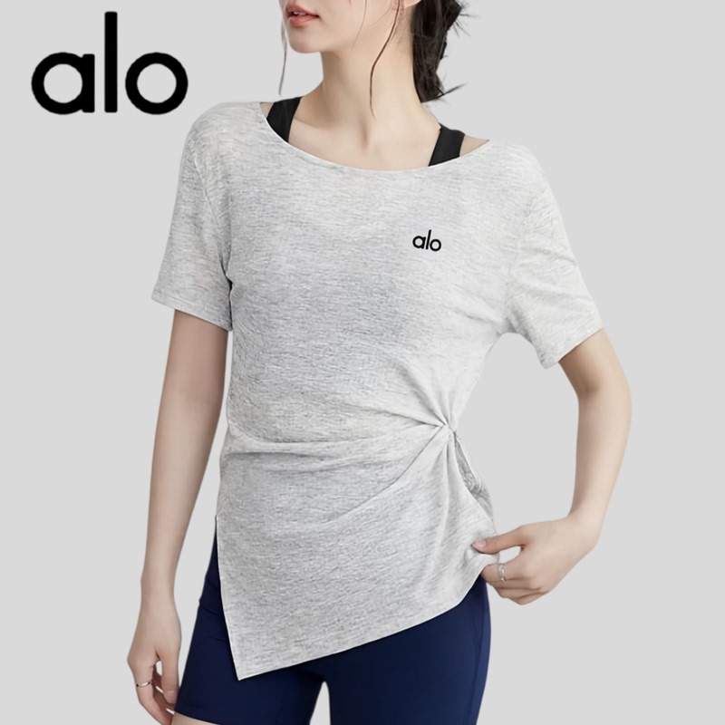 Aio Sports Cover-Up Women's Quick-Drying Top T-Shirt Sun Protection Yoga Wear Loose Quick-Drying Training Fitness Top Short-Sleeved Summer Aio Sports Cover-Up Women's Quick-Drying Top T-Shirt Sun Protection Yoga Wear Loose Quick-Drying Training Fitness Top Short-Sleeved Summer