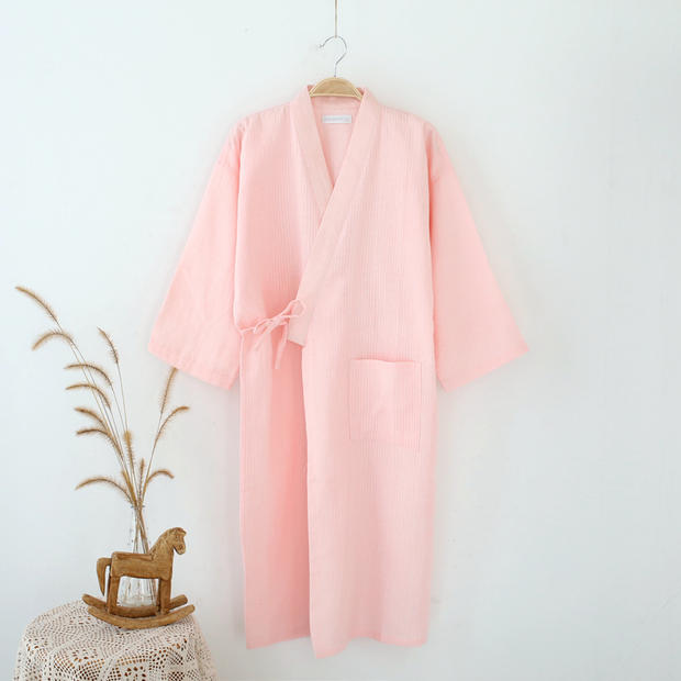 Nhật bản kimono bông đôi gạc đồ ngủ áo choàng nữ tether mồ hôi dài đoạn áo dịch vụ nhà áo choàng lông cừu