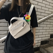 Brief Skew Satchel Street Trend Large Capacity Single Shoulder Dorsal Korean version Student Travel Leisure 100 lap male and female chest bag