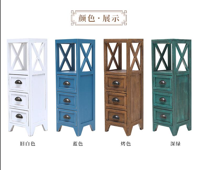 Đơn giản đầu giường phòng ngủ nhỏ rộng gỗ 20/25 / 30cm siêu nhỏ hẹp nip đơn giản tủ bên tủ tủ lưu trữ - Buồng tủ quần áo kính
