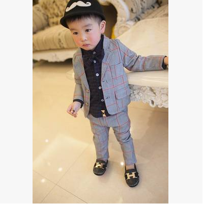 Trendy childrens phù hợp với 4 trẻ em trẻ em Anh Xuân Thu Chao Hàn Quốc phiên bản của trẻ em nhỏ phù hợp với bộ đồ phù hợp với bé.