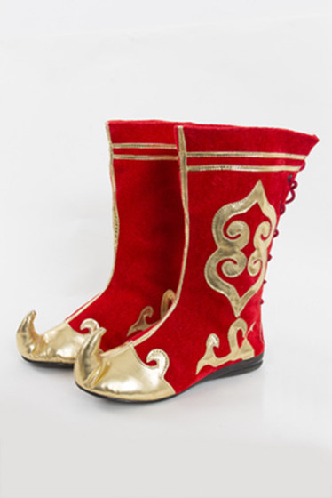 Children's Tibetan performance dance boots girls boys minority Mongolian boots stage catwalk drum shoes