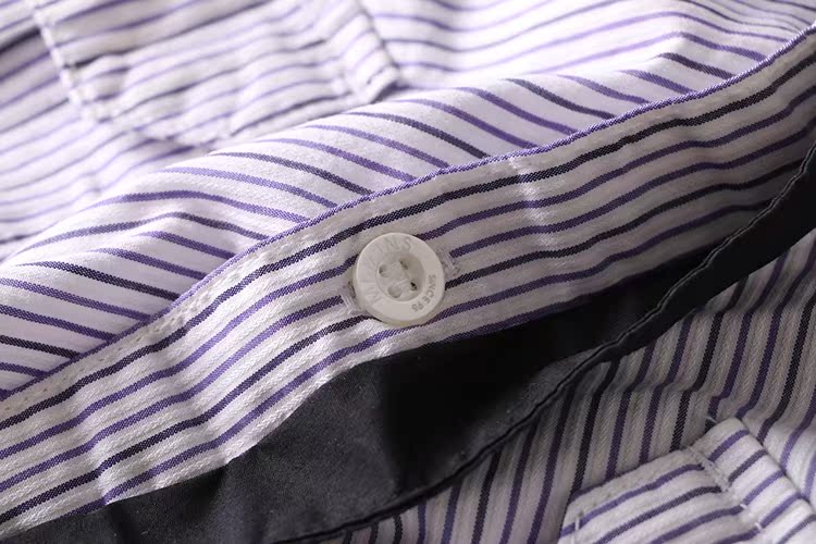 51SHOP áo sơ mi sọc ngang tương phản mỏng siêu co giãn dài tay và mùa thu áo sơ mi nam họa tiết