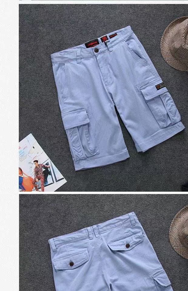 51SHOP Saber Giải phóng mặt bằng Quần áo bảo hộ nam Kích thước lớn Quần short năm điểm giản dị 141001 quần ngố nam