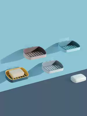 Soap box drain powder room-free Nordic ins soap box creative wall hanging non-hole soap box rack