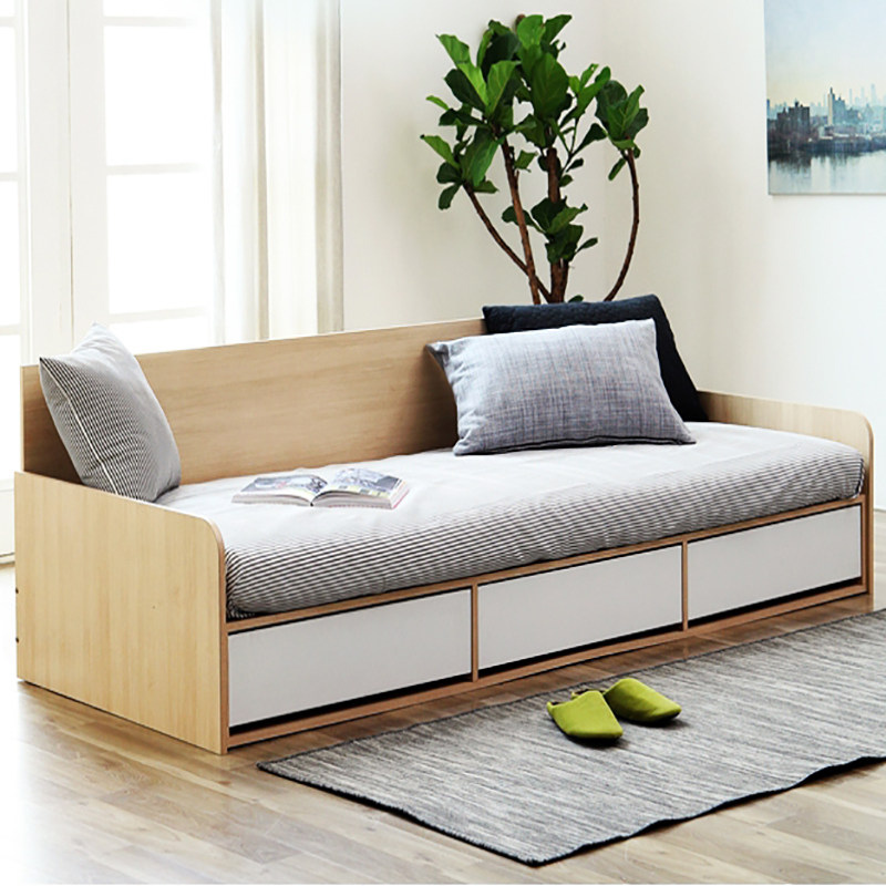 Modern minimalist tatami bed study storage sofa bed storage drawer bed 1 2 single bed small apartment customization
