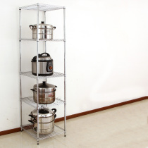 Kitchen shelf Four-layer stainless steel color floor stand Microwave oven storage rack shelf storage rack Pot rack 