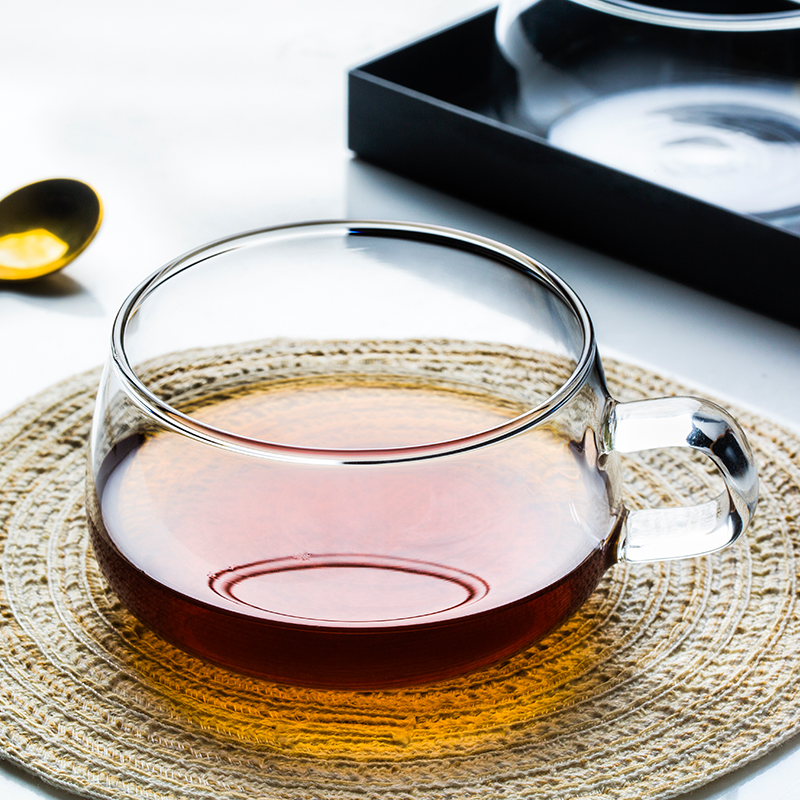 Porcelain color beauty heat - resistant double - layer transparent glass cup cup upset against the hot take small cups kungfu tea set