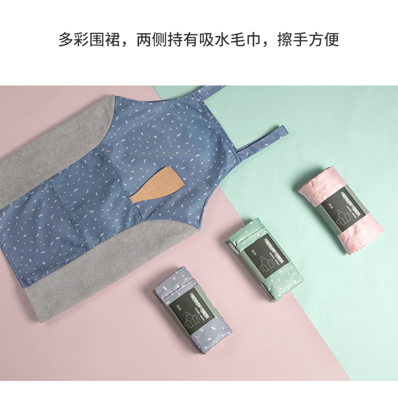 Han edition express apron cloth art porcelain color beauty of household kitchen waterproof and oil overall creative getting fair hands