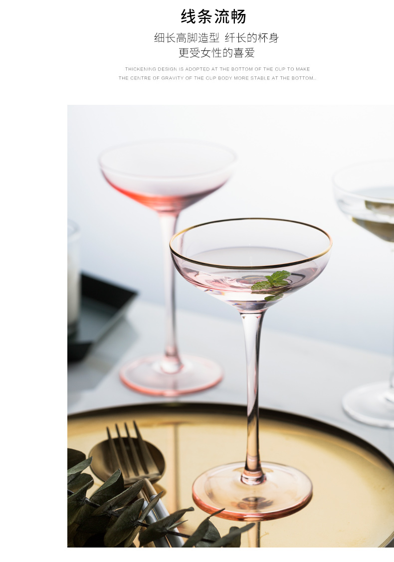 See Colour crystal goblet red porcelain color beauty creative glass home wine glass champagne cocktail glass