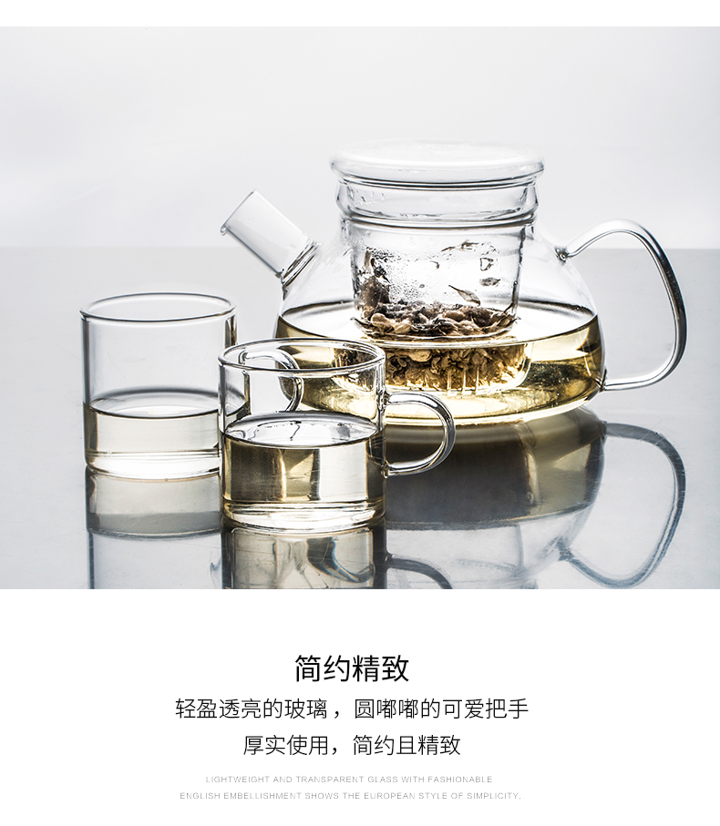 Porcelain color beauty heat - resistant double - layer transparent glass cup cup upset against the hot take small cups kungfu tea set