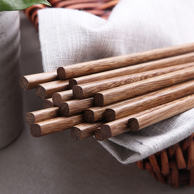 Porcelain color beautiful outfit that 10 pairs of chopsticks environmental protection, the log wings without lacquer idea for Japanese household solid wood, wooden chopsticks chopsticks